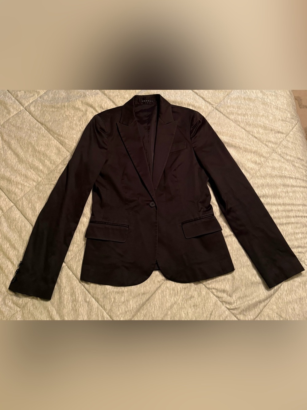 Theory Black Women's Jacket — Classic Lightweight Lined Styling